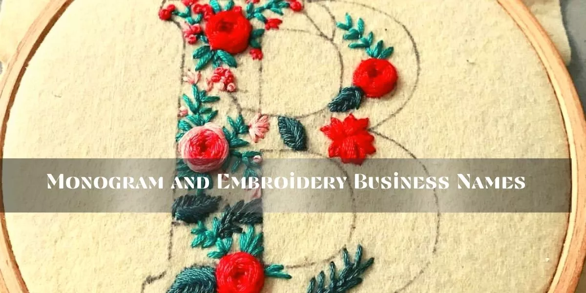 Monogram and Embroidery Business Names