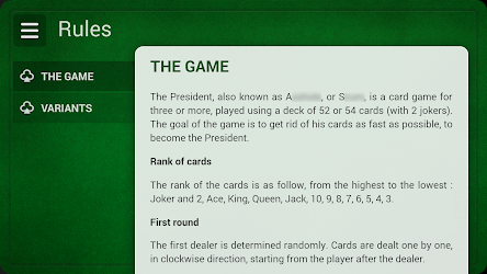  President card games